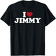 I Love Jimmy, I Heart Jimmy Red Heart T-Shirt - T-Shirt | Black