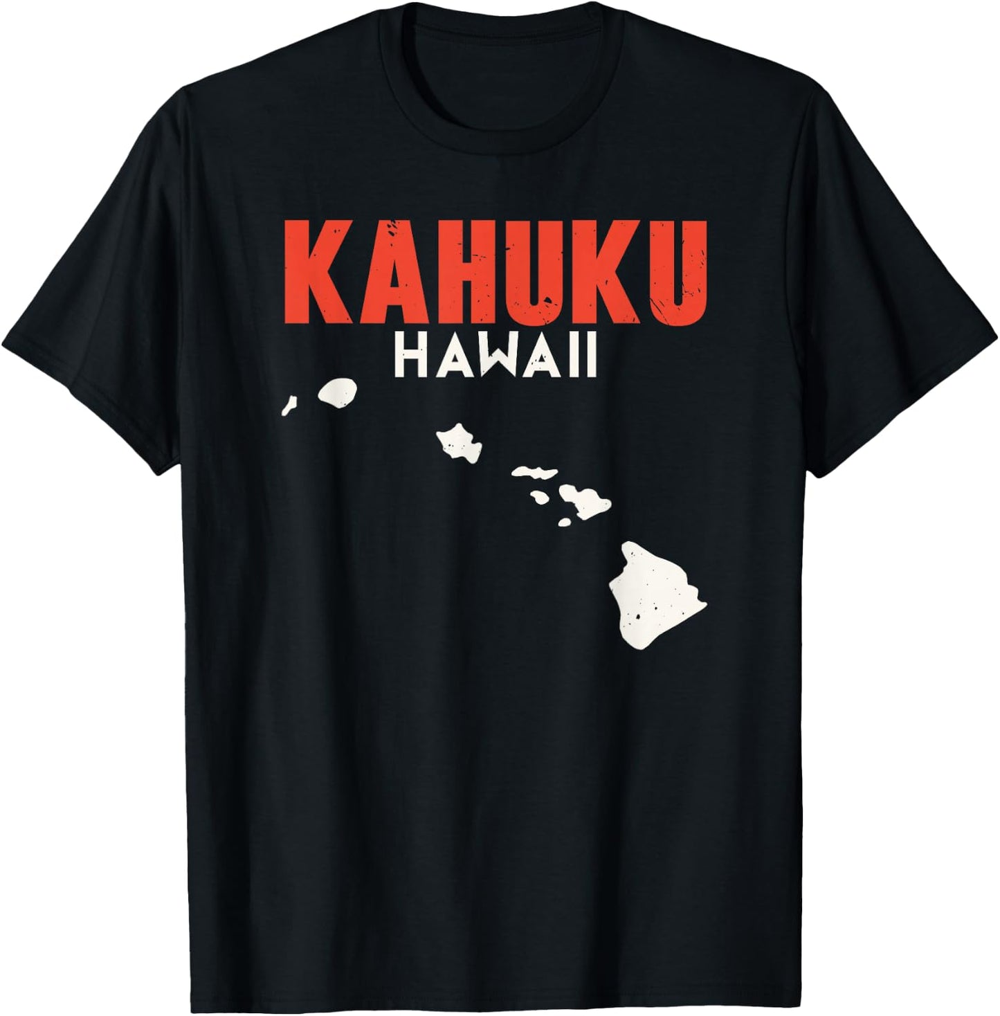 Kahuku Hawaii USA State America Travel Hawaiian Honolulu T-Shirt - T-Shirt | Black
