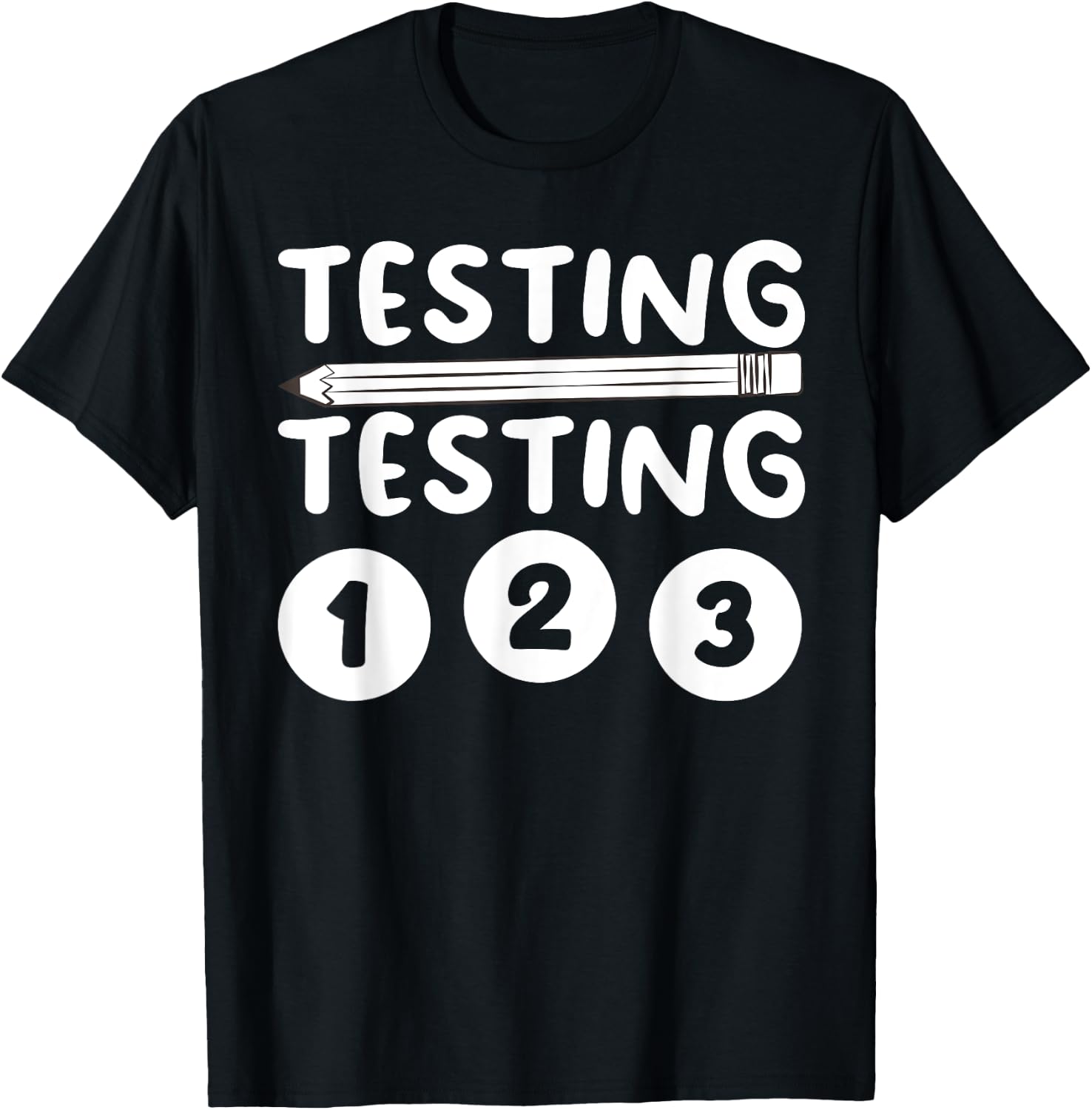 Funny Teacher Testing Design Women Testing Teacher T-Shirt - T-Shirt | Black