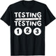 Funny Teacher Testing Design Women Testing Teacher T-Shirt - T-Shirt | Black