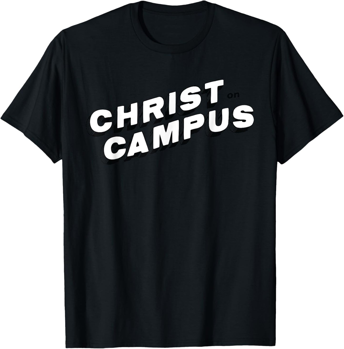 Christ on Campus- White Logo T-Shirt - T-Shirt | Black