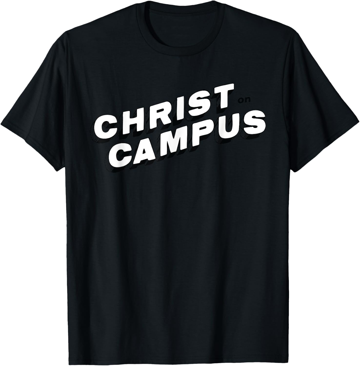 Christ on Campus- White Logo T-Shirt - T-Shirt | Black