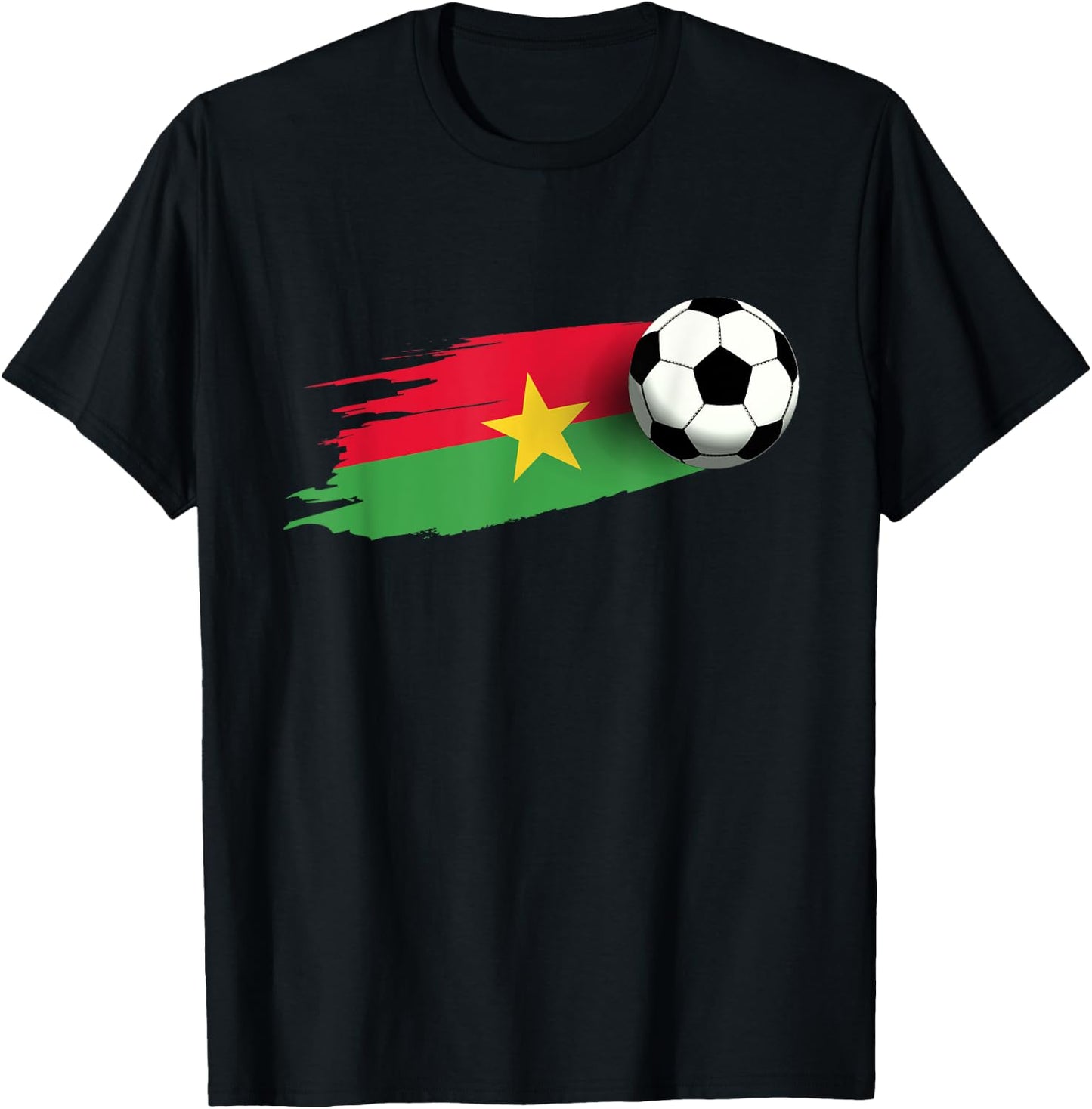 Burkina Faso Flag Jersey Burkinese Soccer Team Burkinese T-Shirt - T-Shirt | Black