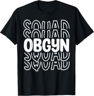 Retro OBGYN Squad Obstetrician Gynecologist Nurse OB GYN T-Shirt - T-Shirt | Black