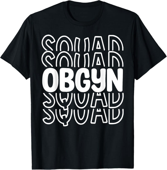 Retro OBGYN Squad Obstetrician Gynecologist Nurse OB GYN T-Shirt - T-Shirt | Black