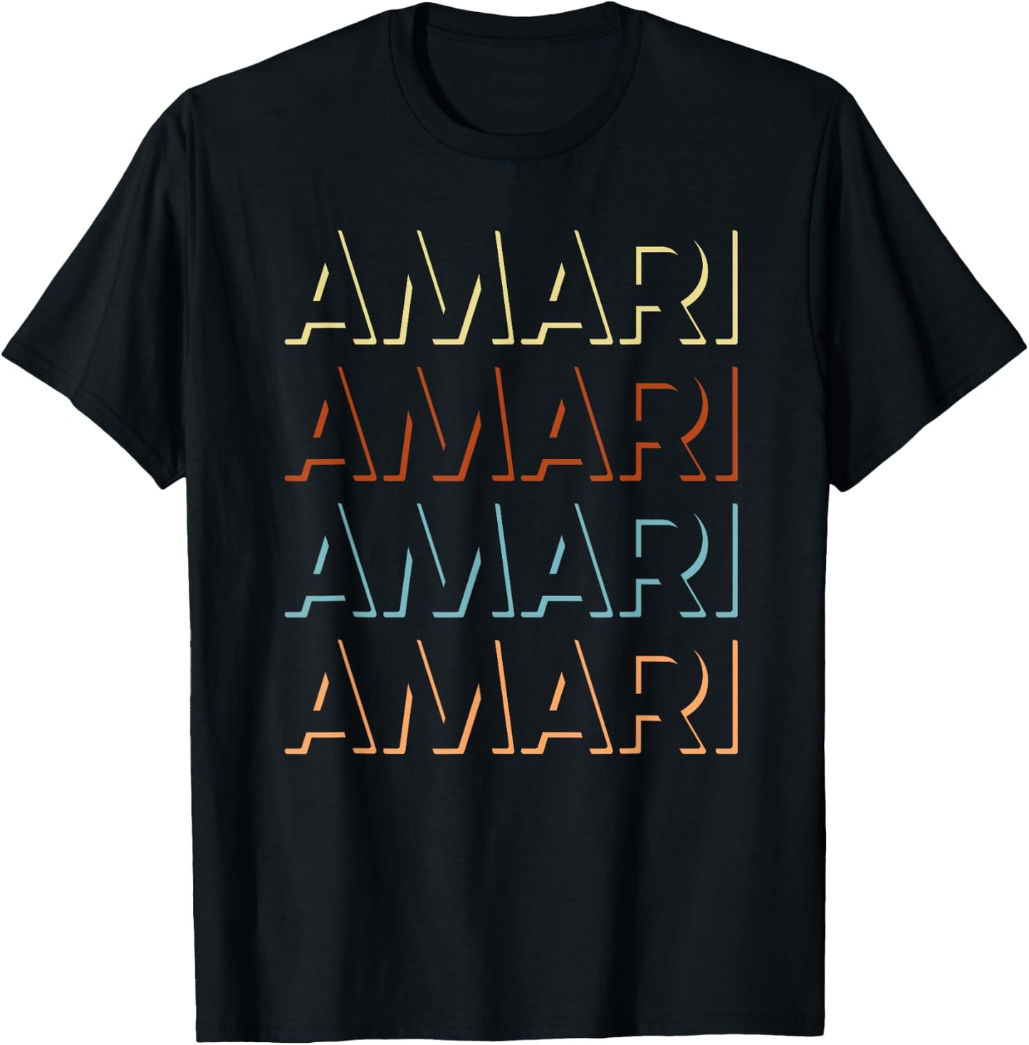 My Name Is Custom Novelty Given Name Merch Clothes Amari First Name Personalized Named T-Shirt - T-Shirt | Black