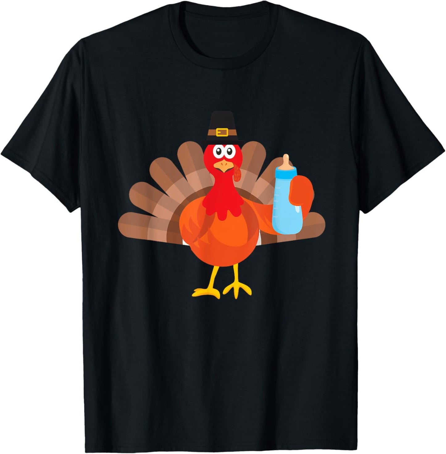 OB Nurse Delivery Labor Thanksgiving Turkey Thankful Cute T-Shirt - T-Shirt | Black