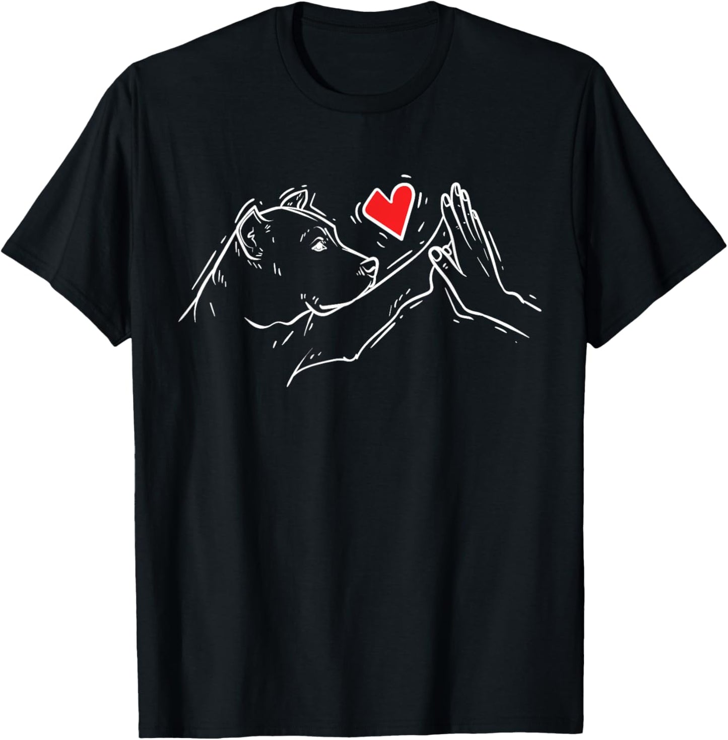 American Pitbull Terrier High Five Bully Mom Dad Dog Lover Women Kids T-Shirt - T-Shirt | Black