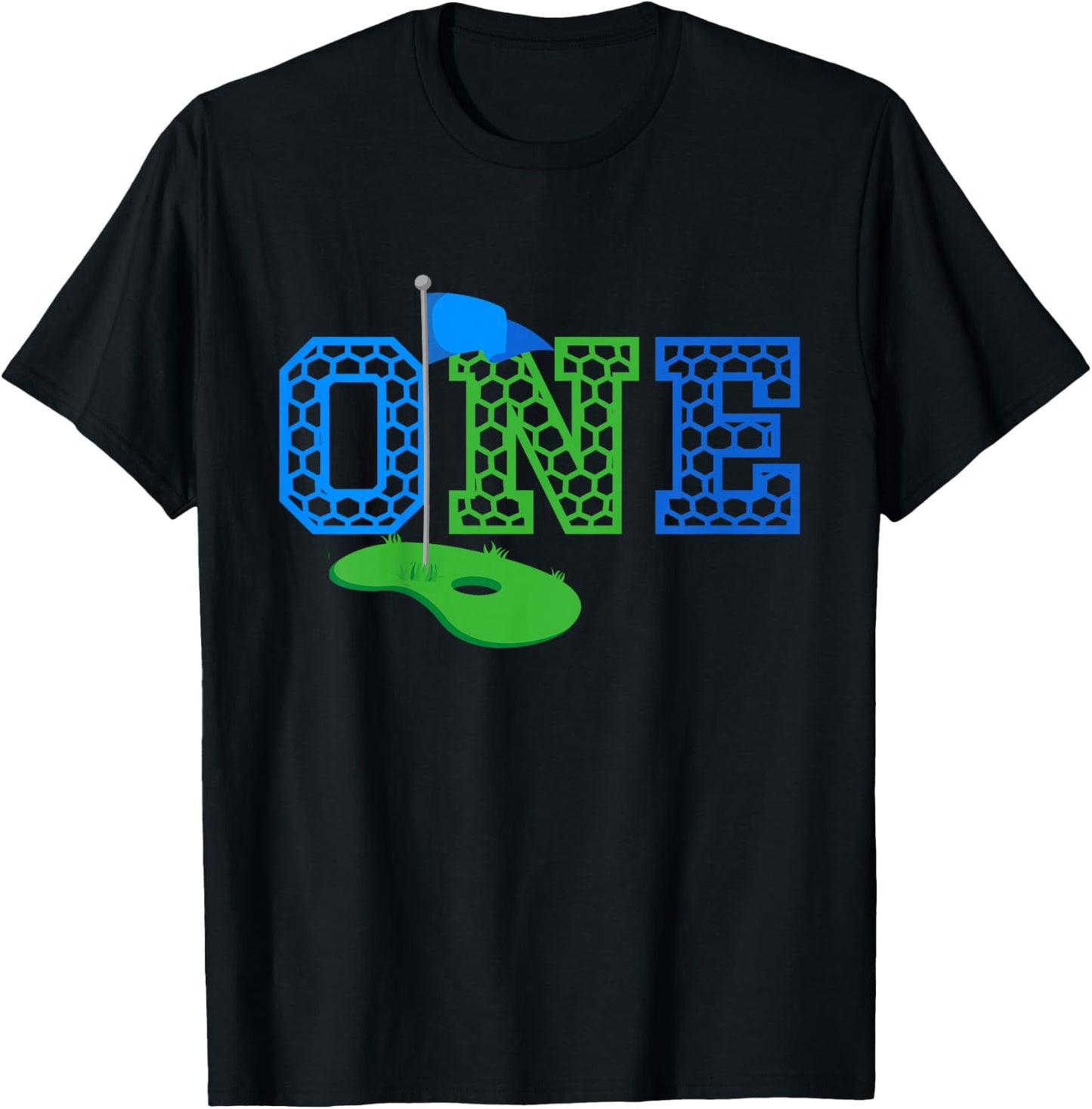 1st Birthday Golfer 1 Year old Golf Boy Girl Birthday T-Shirt - T-Shirt | Black