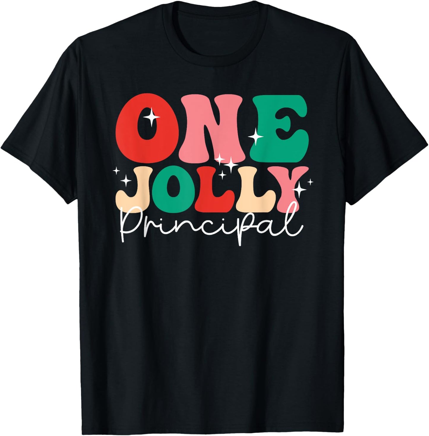 One Groovy School Family Group Holly Merry Shirts Adults Kids Retro Casual Black Short Sleeve Small U-Neck T-Shirt - T-Shirt | Black