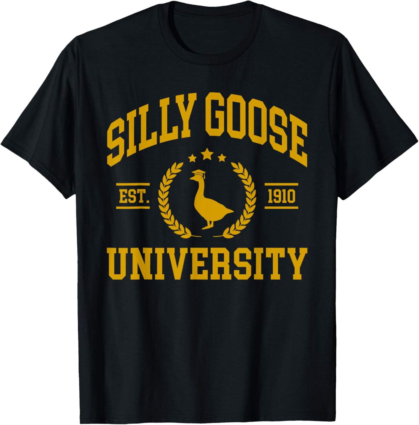 Silly Goose University Shirt, Funny Shirts , Goose T-Shirt - T-Shirt | Black