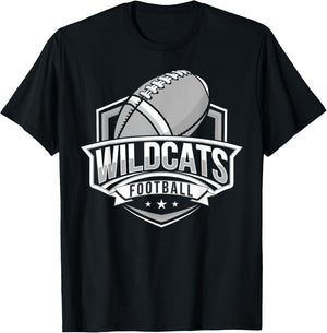 Wildcats Game Day Football Mascot Roar With Pride! T-Shirt - T-Shirt | Black