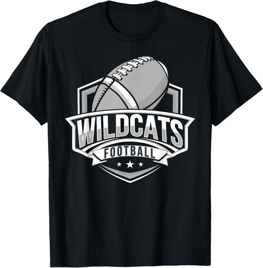 Wildcats Game Day Football Mascot Roar With Pride! T-Shirt - T-Shirt | Black