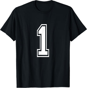 Number 1 Varsity Sports Team Jersey 1st Birthday 1 Year T-Shirt - T-Shirt | Black