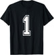 Number 1 Varsity Sports Team Jersey 1st Birthday 1 Year T-Shirt - T-Shirt | Black