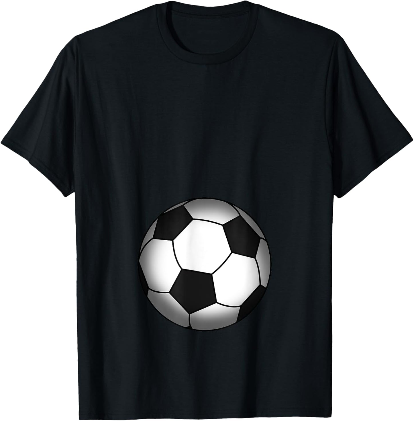 Funny Soccer Player Belly Pregnant Mama T-Shirt - T-Shirt | Black