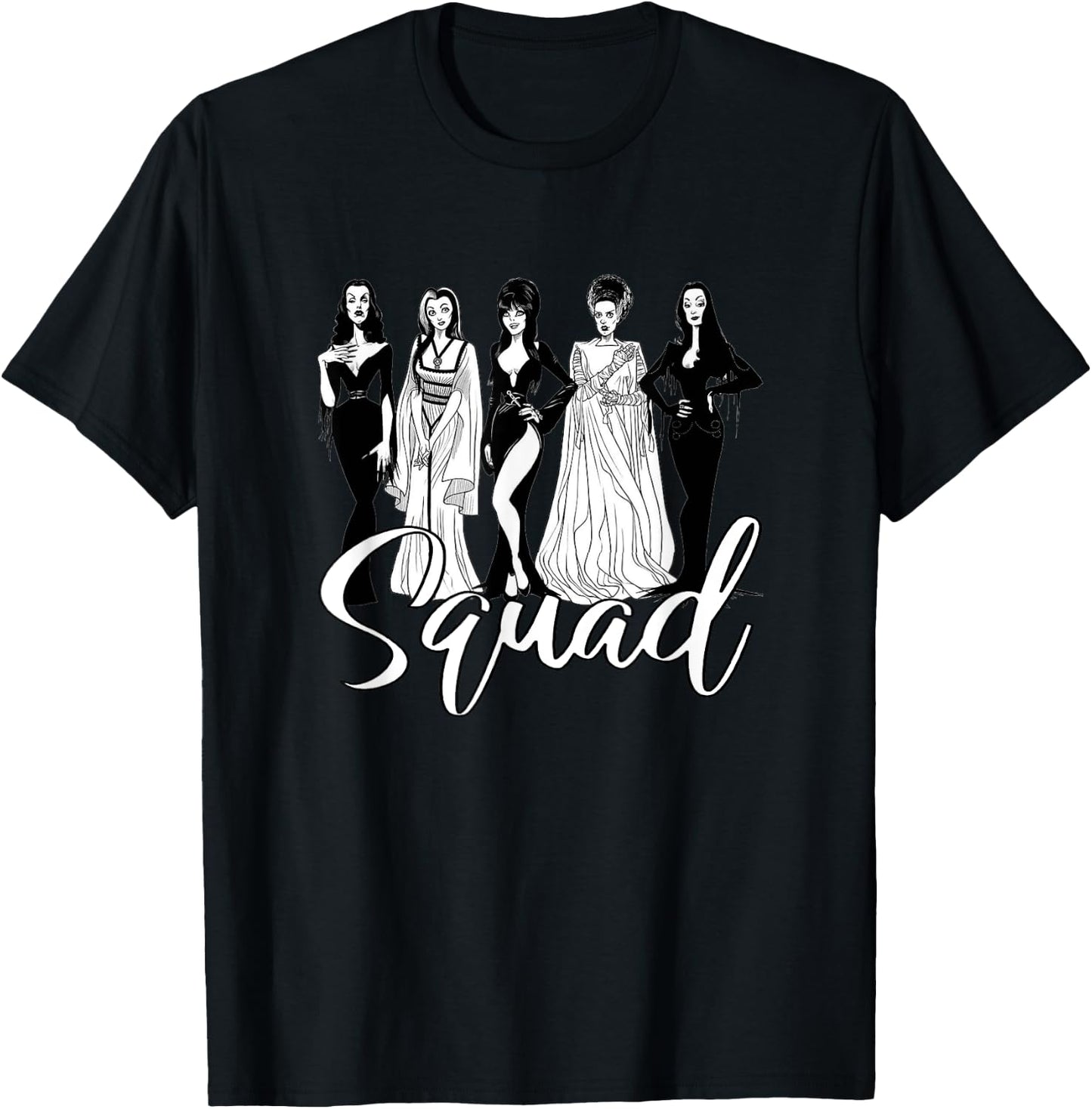 Goth Squad Halloween Ghoul Gang Goth Queen Horror Movies T-Shirt - T-Shirt | Black