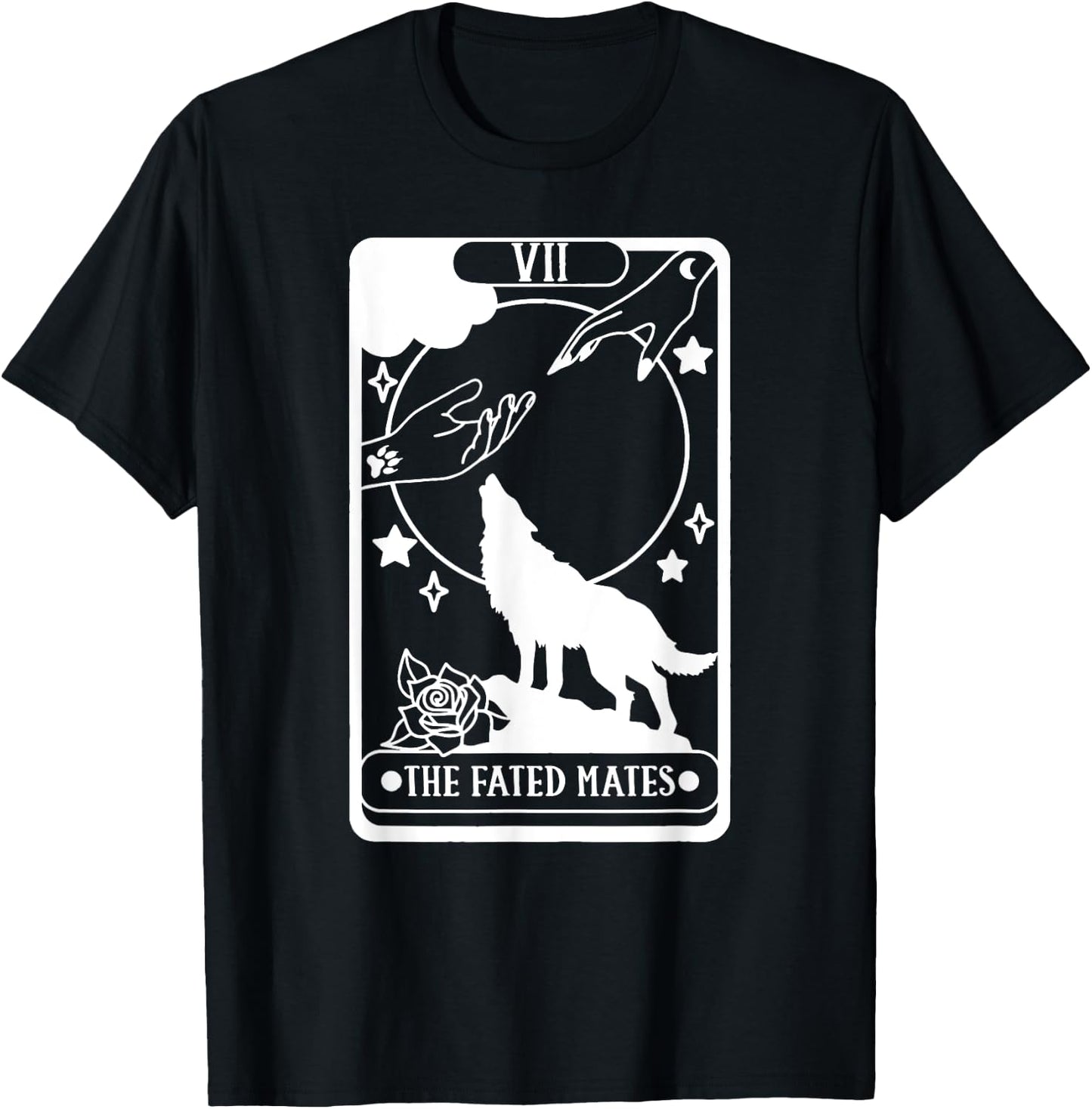 The Fated Mates Tarot Card, Funny Book Lover T-Shirt - T-Shirt | Black