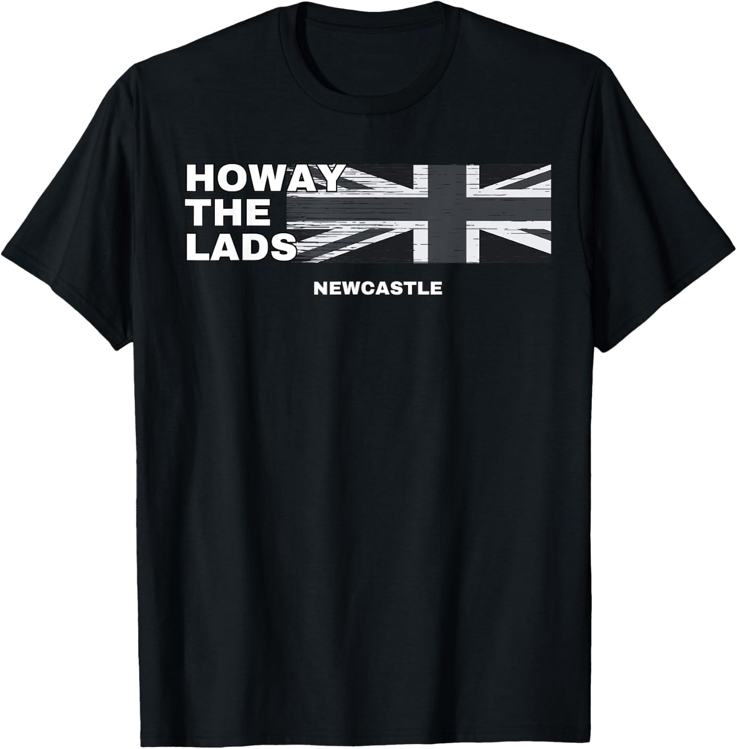 Howay The Lads Newcastle Geordie Fan Football Newcastle T-Shirt - T-Shirt | Black