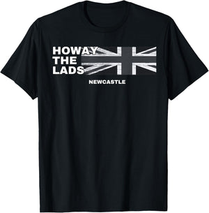 Howay The Lads Newcastle Geordie Fan Football Newcastle T-Shirt - T-Shirt | Black