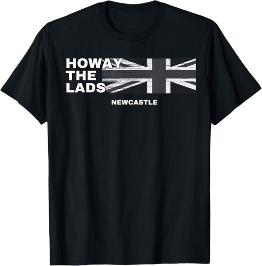 Howay The Lads Newcastle Geordie Fan Football Newcastle T-Shirt - T-Shirt | Black