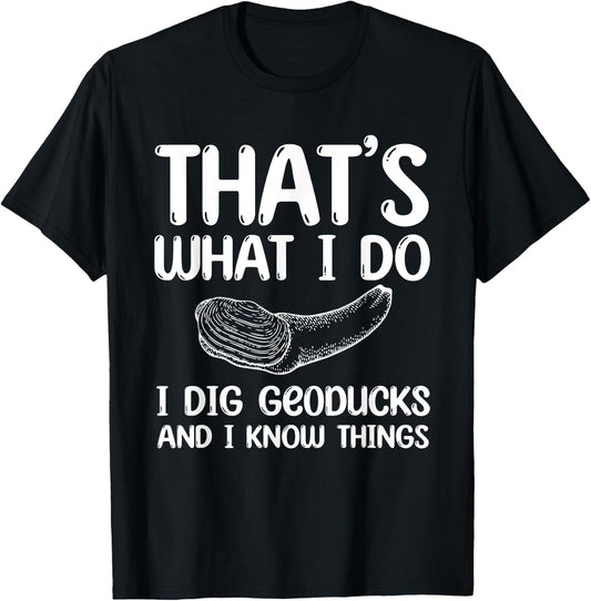 Funny Geoduck Collector Qoute Saltwater Clam Gooey T-Shirt - T-Shirt | Black