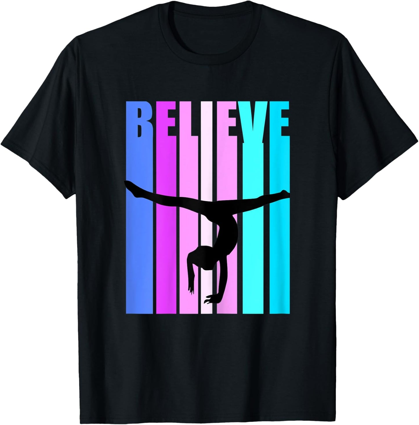 Girls Gymnastics Motivational Inspiring Handstand Queen T-Shirt - T-Shirt | Black