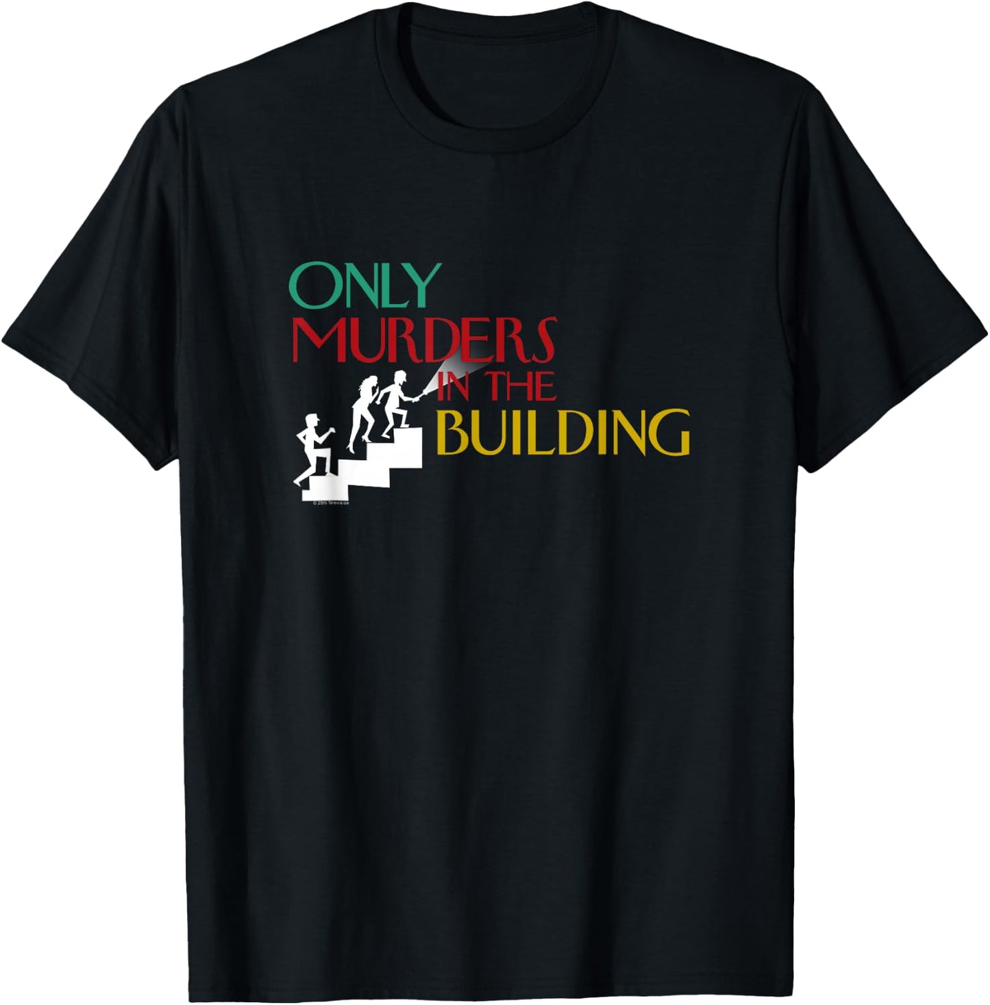 Only Murders in The Building Stairs Logo T-Shirt - T-Shirt | Black
