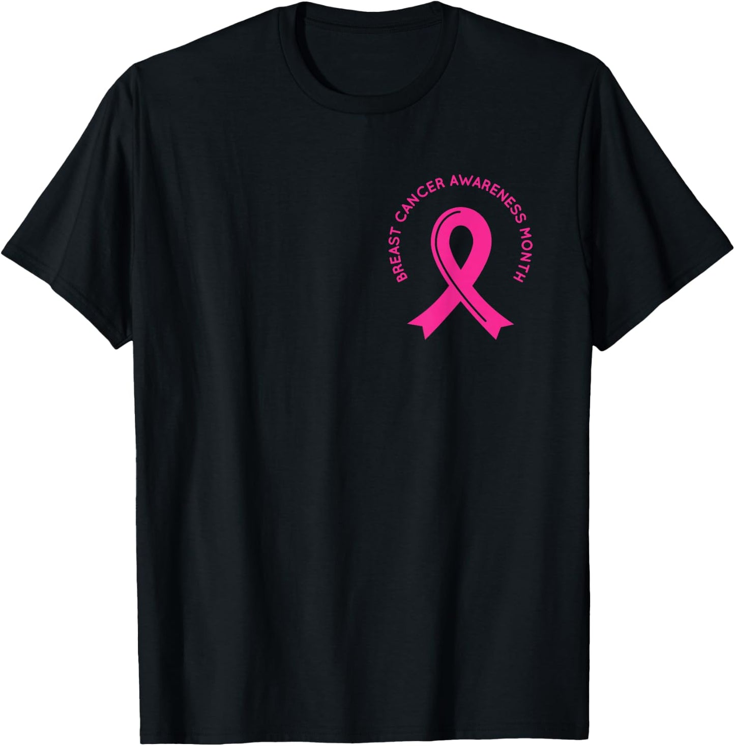 Breast Cancer Awareness Pink Ribbon Support Squad Cancer T-Shirt - T-Shirt | Black