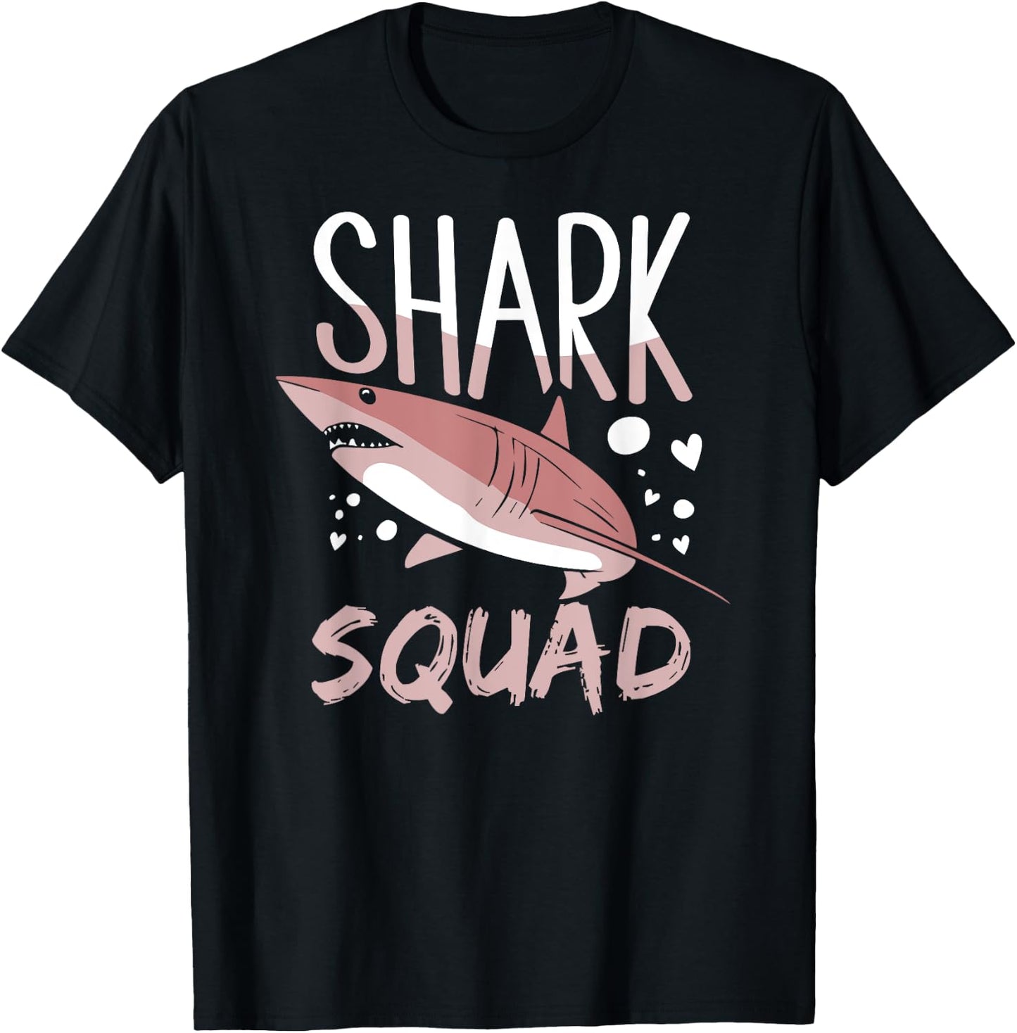 Shark Squad Cute Sharks Lover Fan T-Shirt - T-Shirt | Black