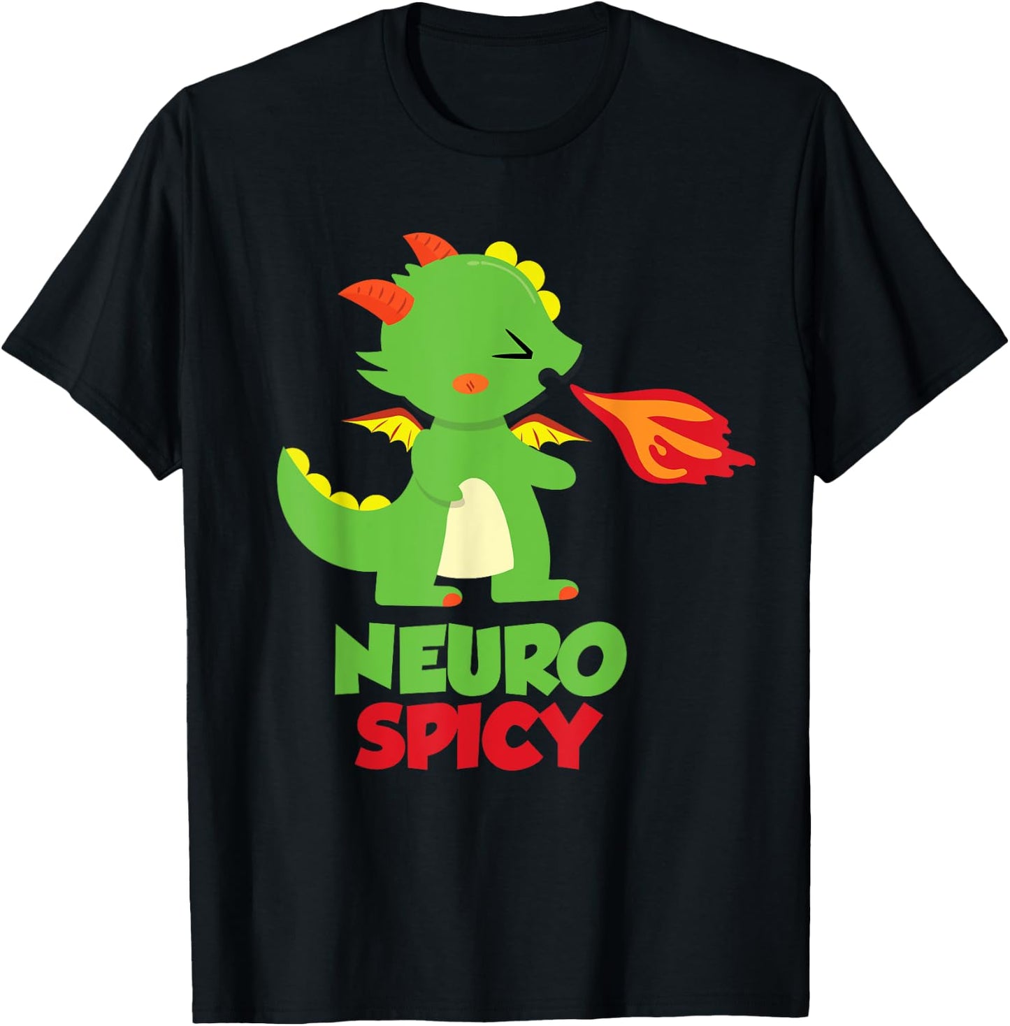 Neurospicy Dragon T-Shirt - T-Shirt | Black