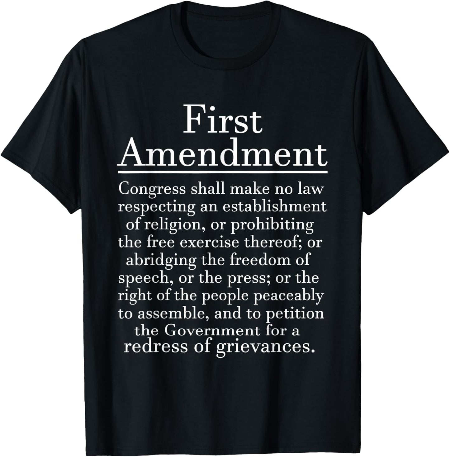 First Amendment History T-Shirt - T-Shirt | Black