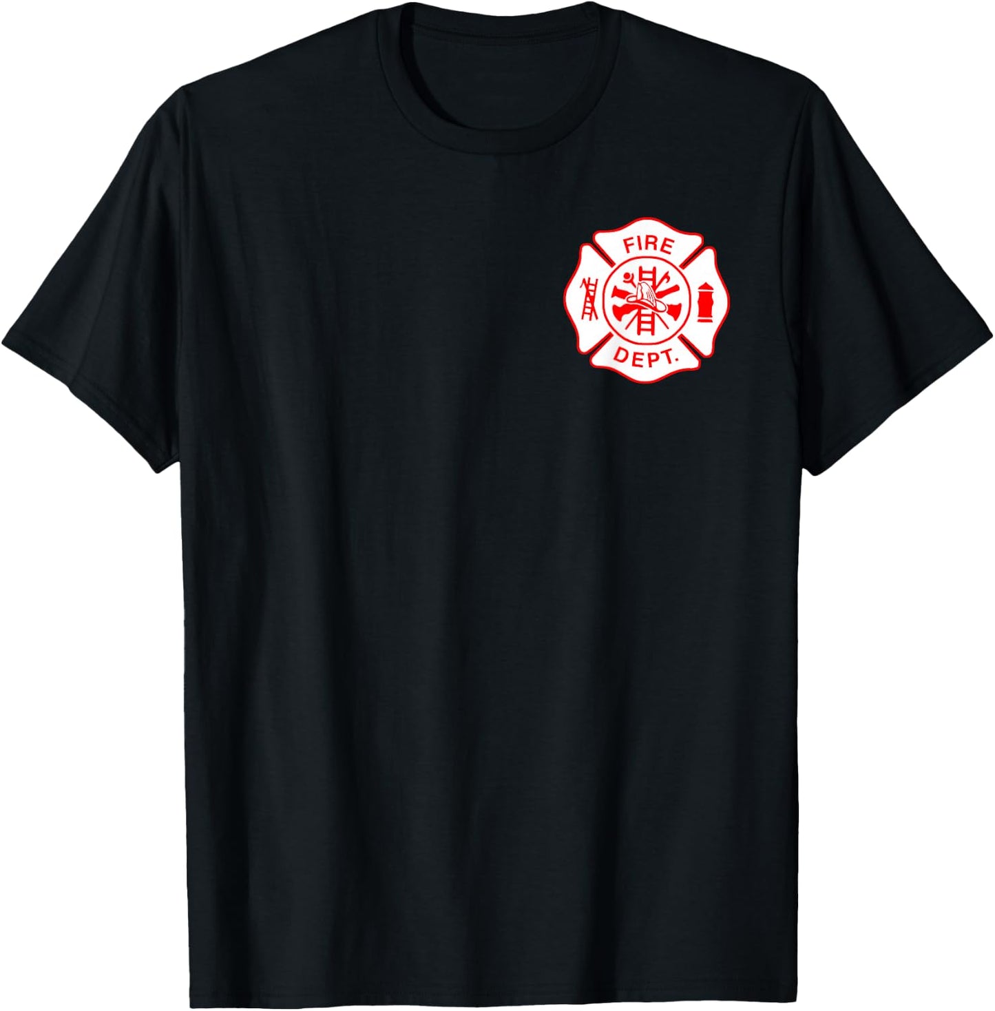 Fire Department Logo Uniform Fireman Symbol Firefighter Gear T-Shirt - T-Shirt | Black