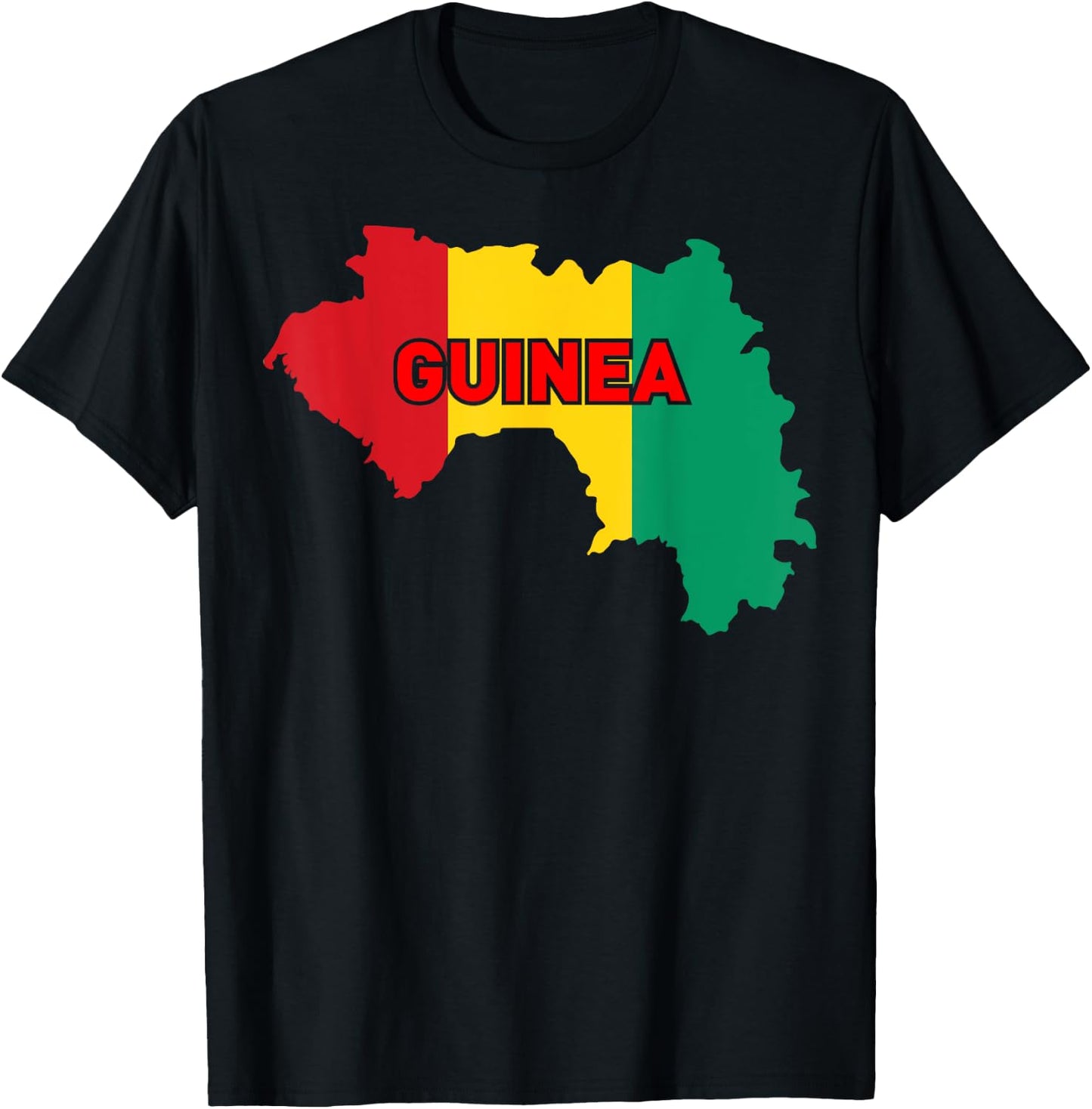 Proud Family and Patriotic Flag of Country Guinea T-Shirt - T-Shirt | Black