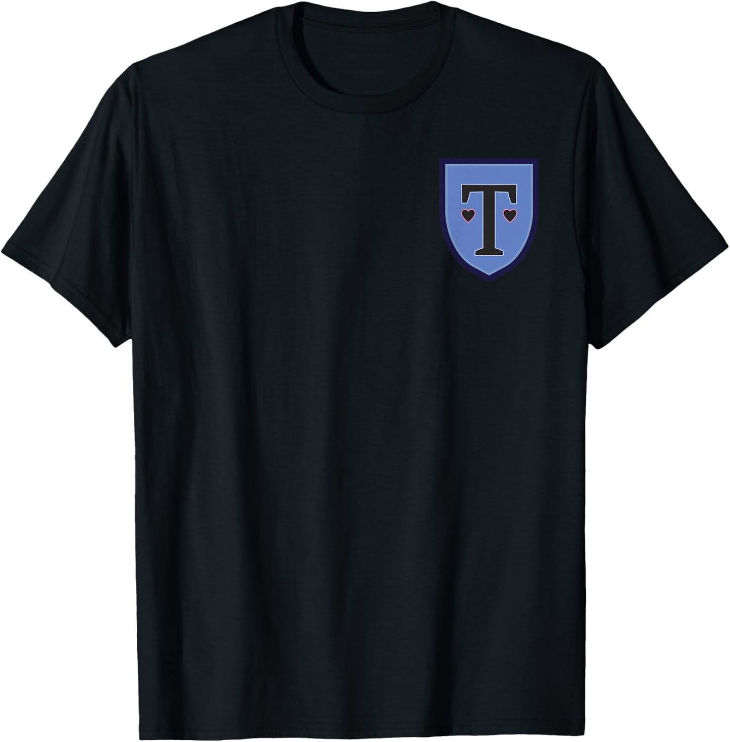 Heartstopper Truham Grammar School Heart Pocket Crest T-Shirt - T-Shirt | Black