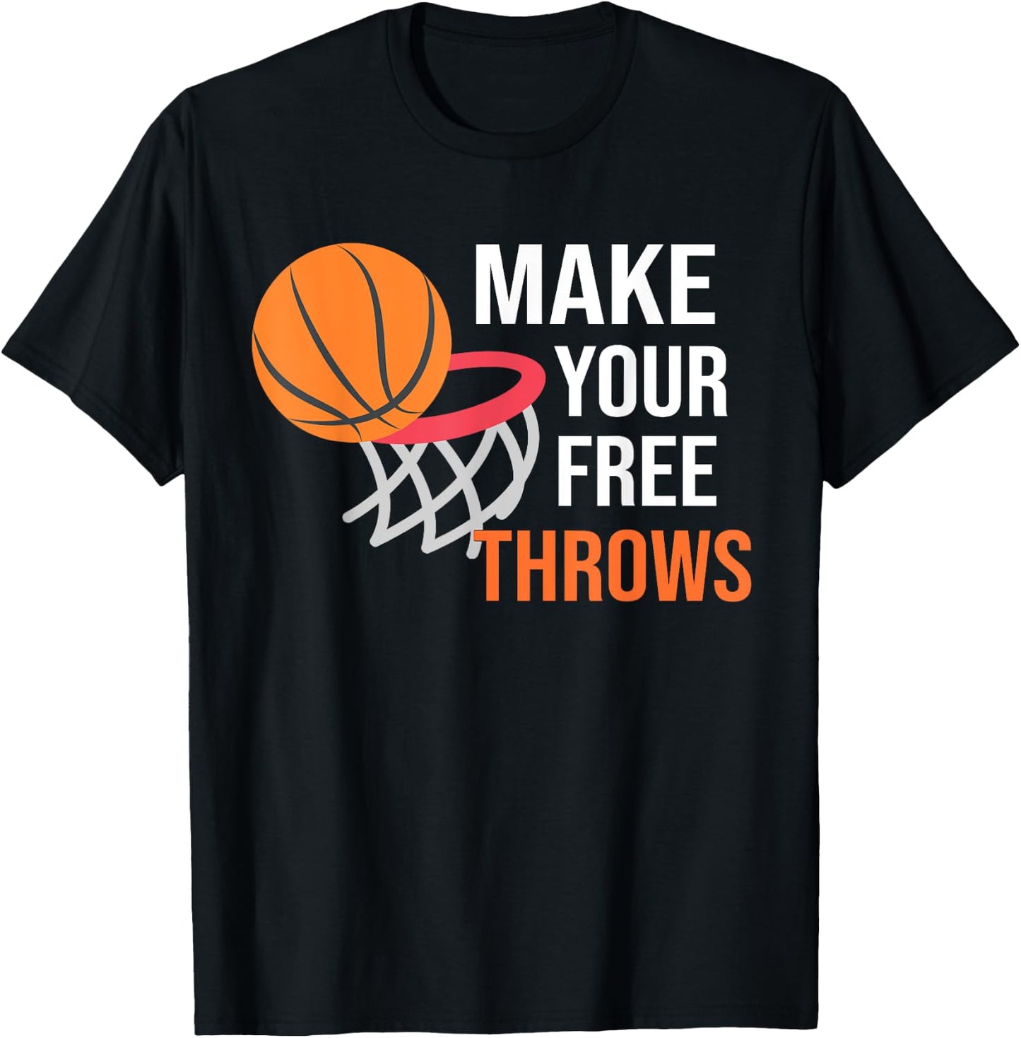 Make your Free Throws Basketball Lovers Vintage T-Shirt - T-Shirt | Black