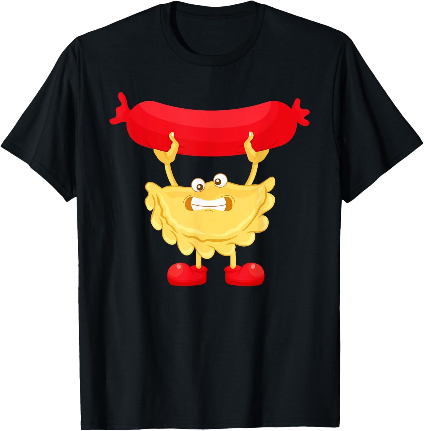Cute Pierogi Kielbasa Art Women Sausage Polish Food T-Shirt - T-Shirt | Black