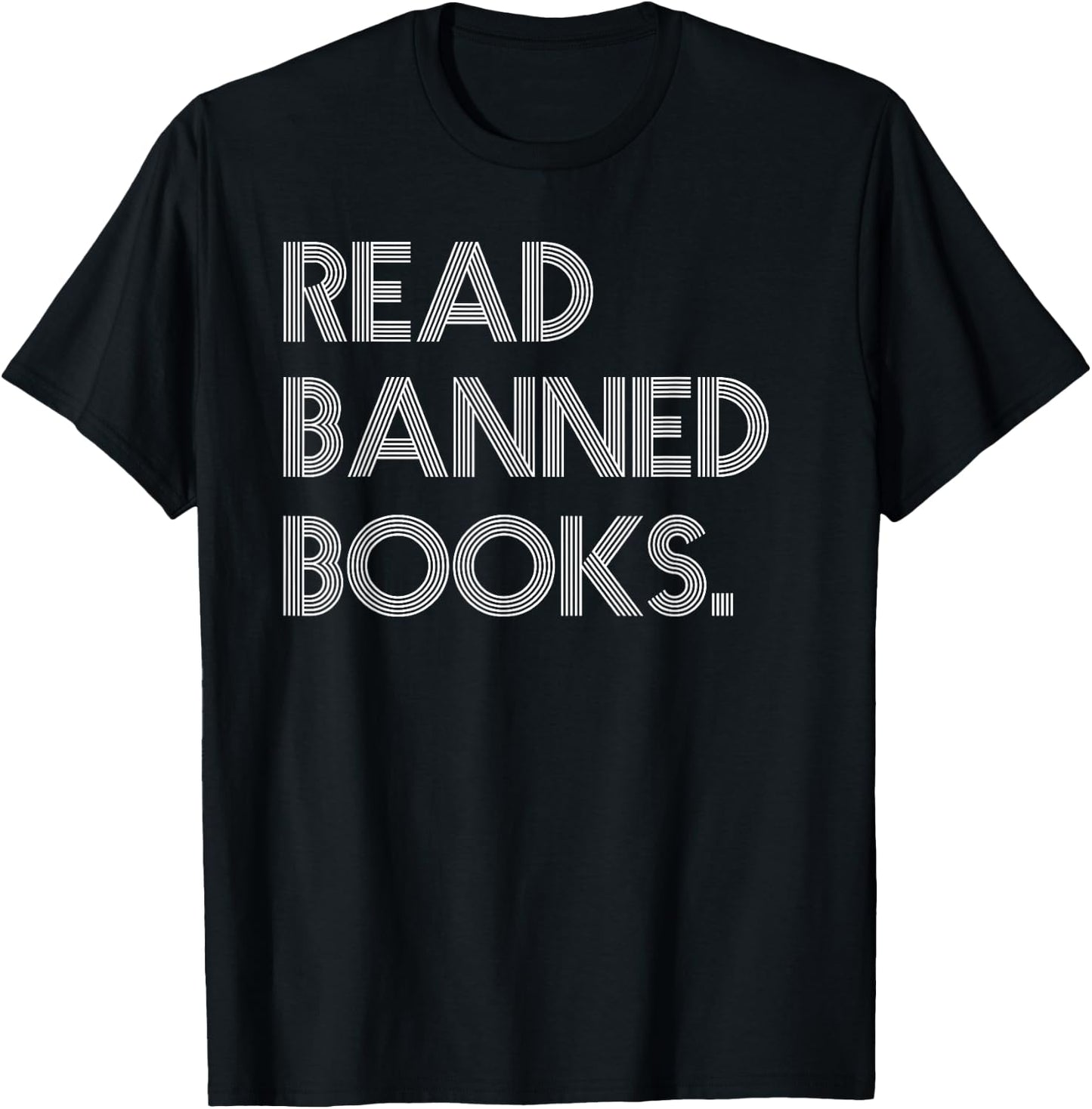 Read Banned Books Librarians Banned Books Week Retro Vintage T-Shirt - T-Shirt | Black