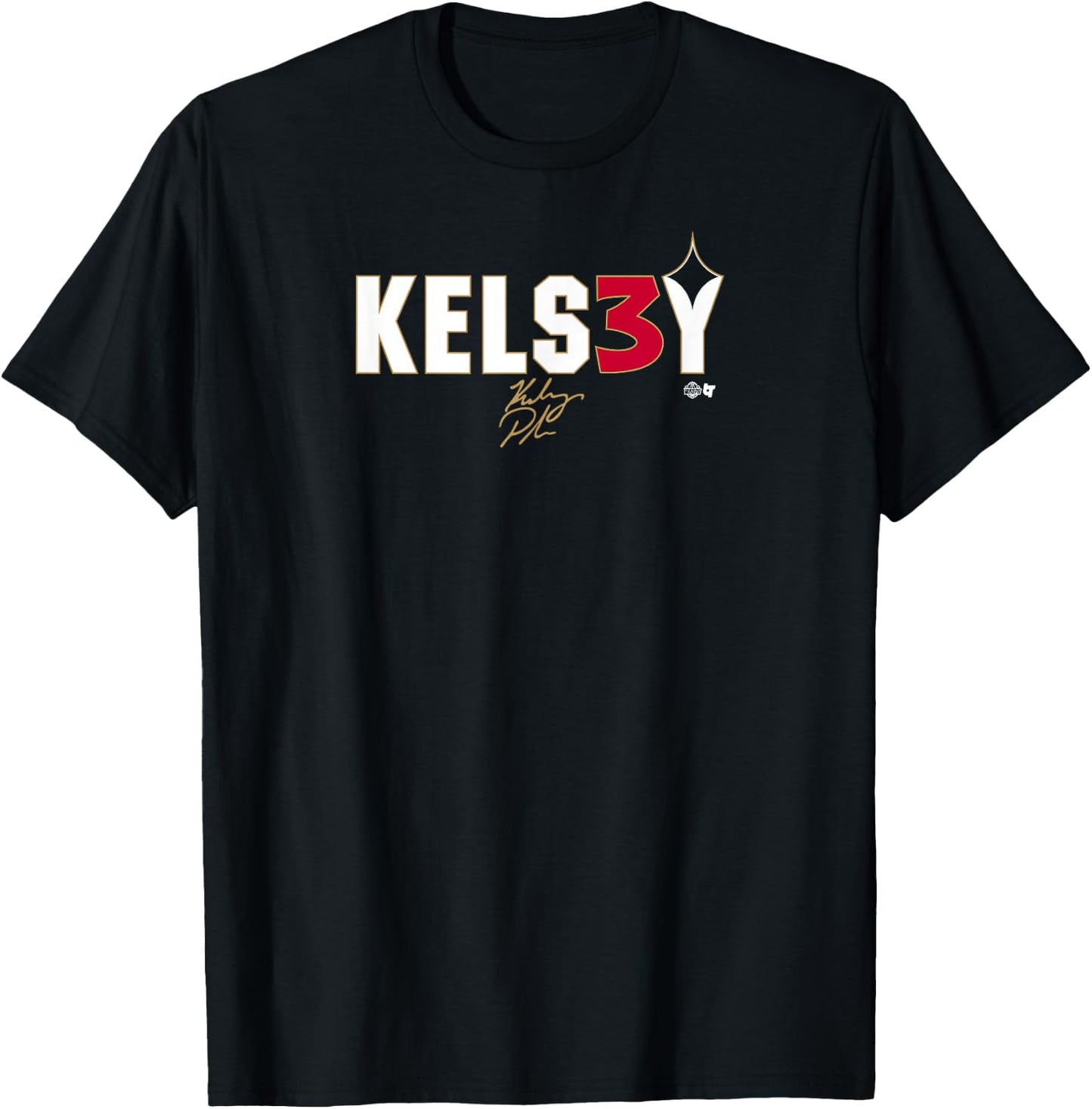 Kelsey Plum: KELS3Y - Las Vegas Basketball T-Shirt - T-Shirt | Black