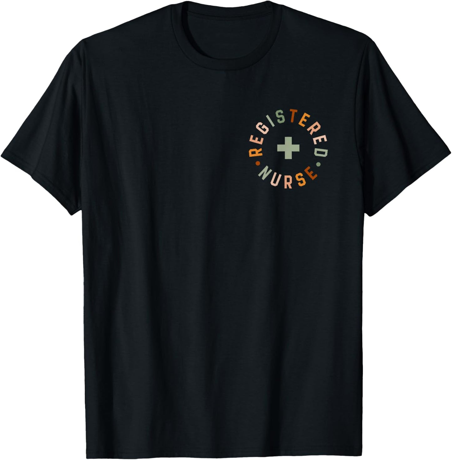 Retro Vintage Registered Nurse Stethoscope Nursing RN Staff T-Shirt - T-Shirt | Black