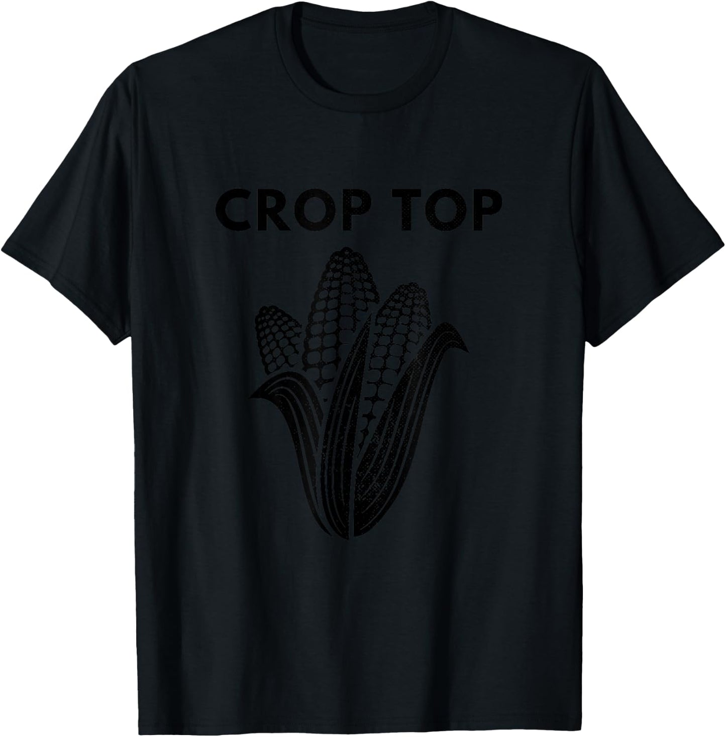 Crop Top Funny Vegetable Farming Vegetarian Farmer T-Shirt - T-Shirt | Black