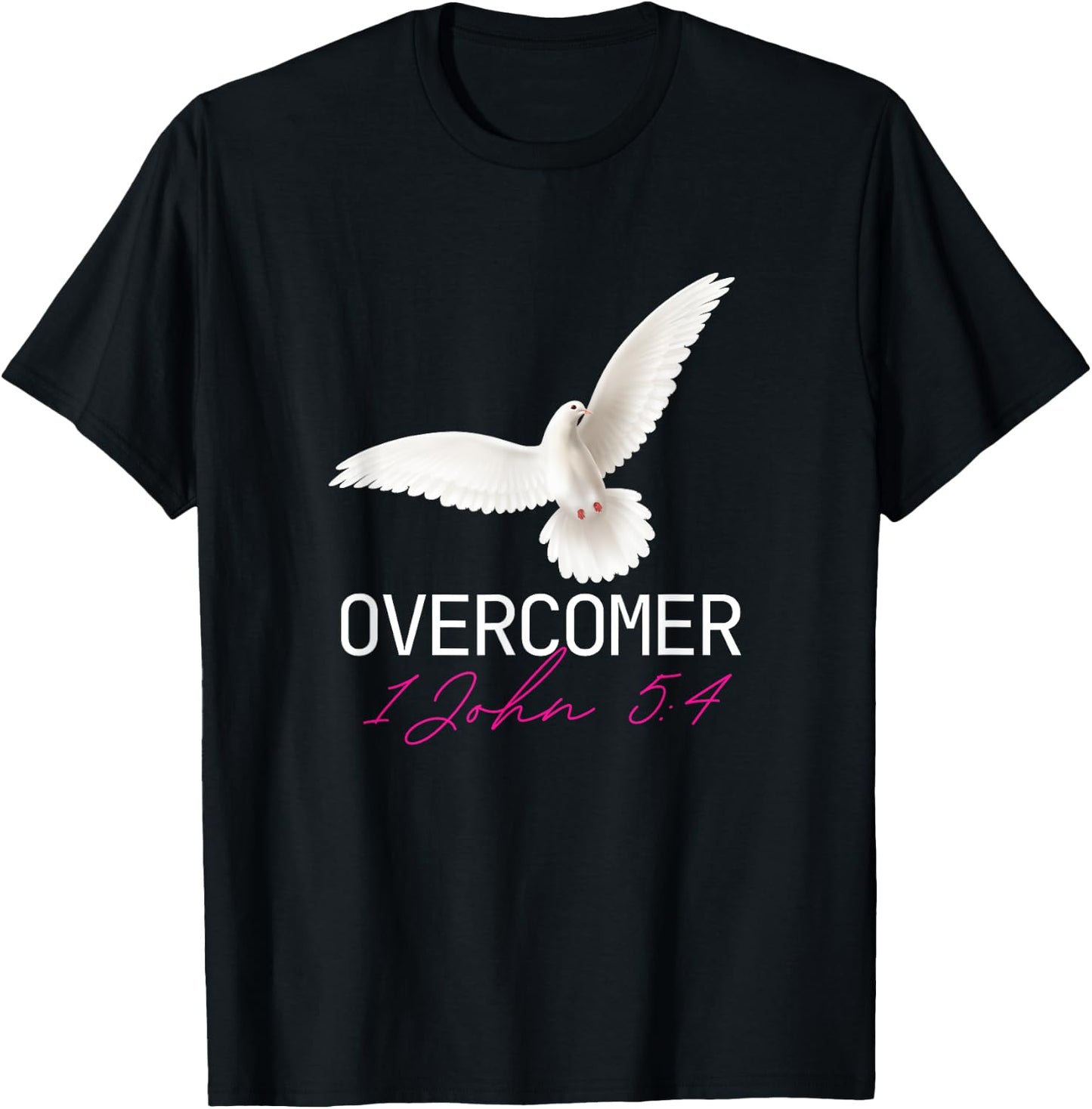 Christian Faith Overcomer Motivational Inspirational T-Shirt - T-Shirt | Black