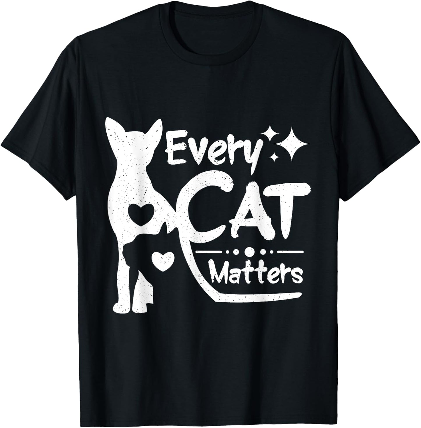 Cat rescue Every cat matters Women Girls Kids T-Shirt - T-Shirt | Black
