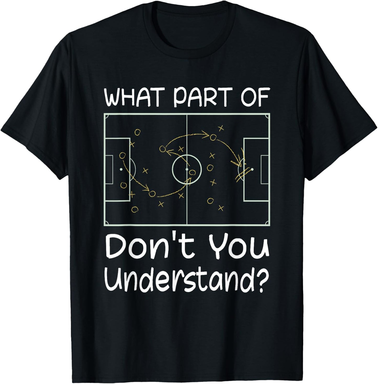 Funny Soccer Coach Women Tactic Diagram Board T-Shirt - T-Shirt | Black