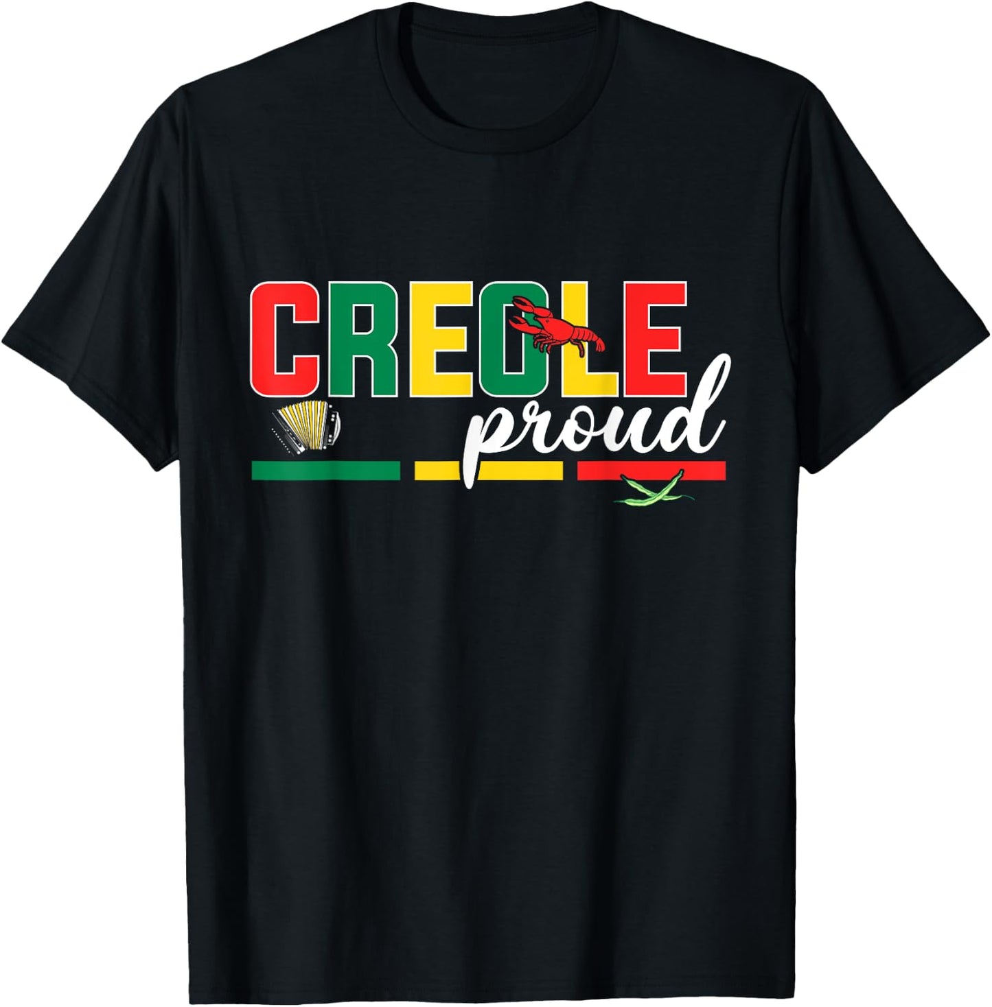 Zydeco Creole Proud of Zydeco Music Festivals Trail Rides T-Shirt - T-Shirt | Black