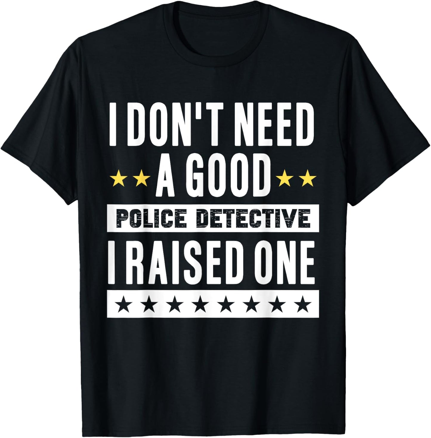 Police Detective Mom Dad Proud Parents Of Son Daughter T-Shirt - T-Shirt | Black