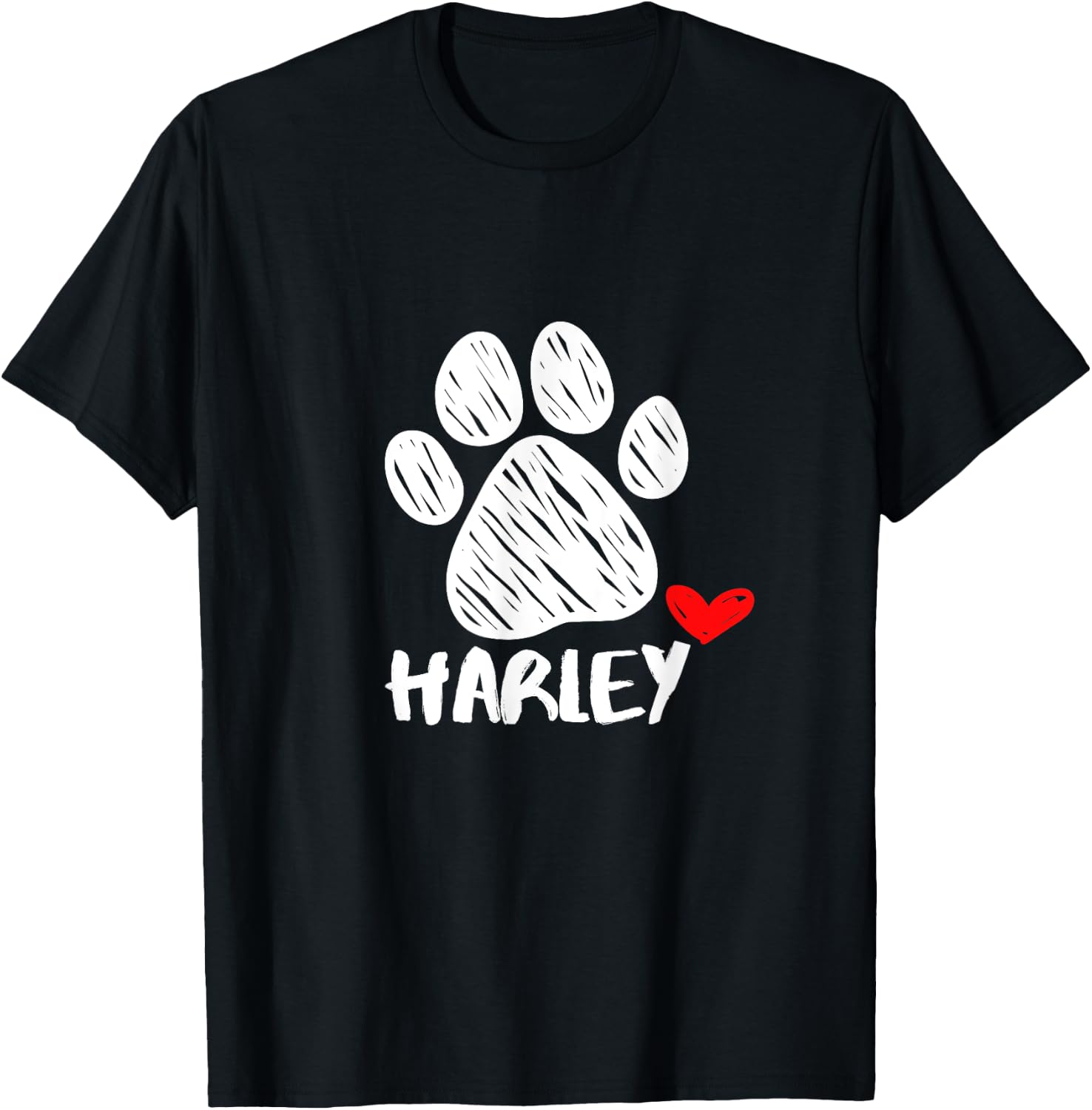 Harley Puppy Love Doggy Parent Harley Pet Dog name Paw Men Women Girls Kids T-Shirt - T-Shirt | Black