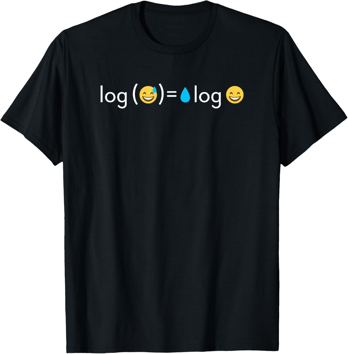 Logarithm Sweat Icon Joke | Math Teacher Joke T-Shirt - T-Shirt | Black