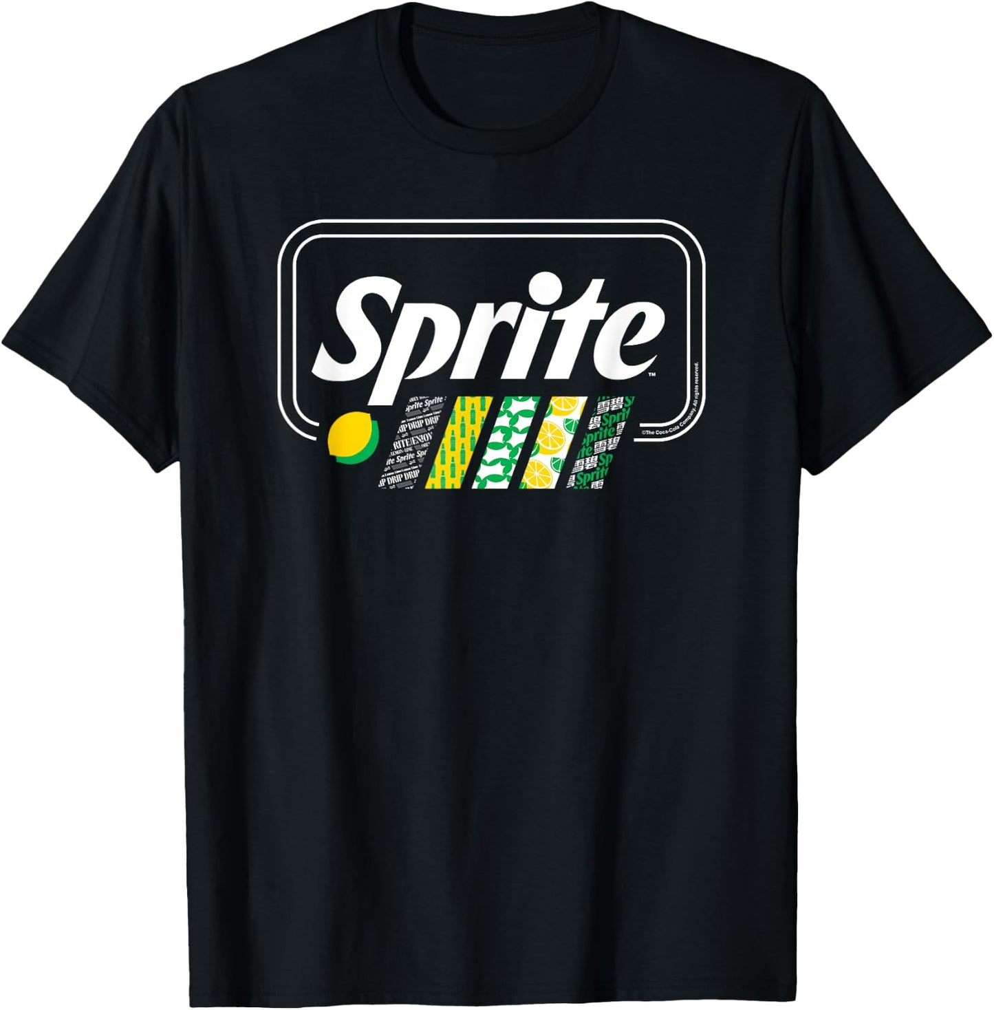 Coca-Cola - Sprite Pattern Stripes T-Shirt - T-Shirt | Black