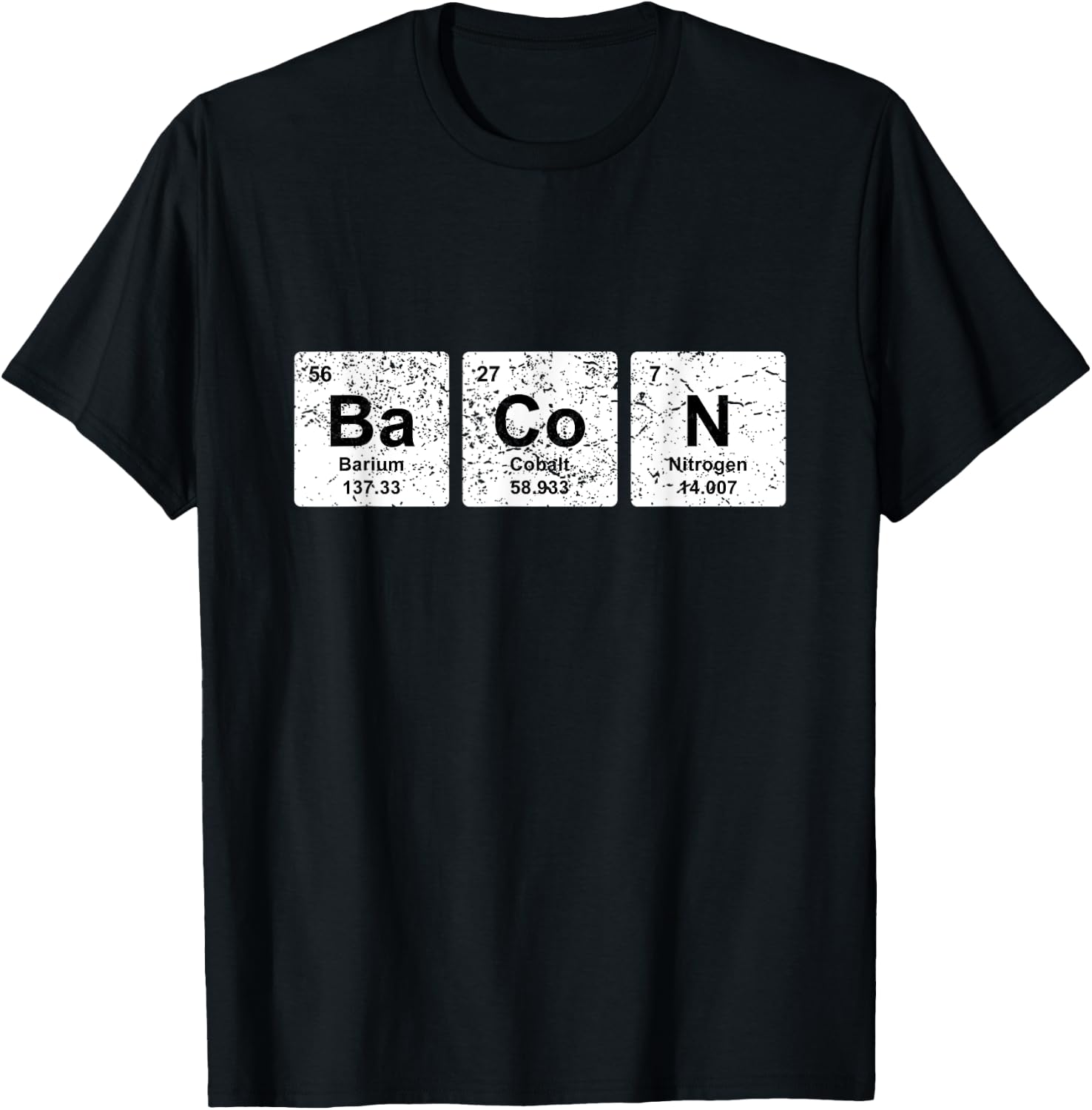 Funny Food Lover Outfit Chemistry Foodie Bacon T-Shirt - T-Shirt | Black
